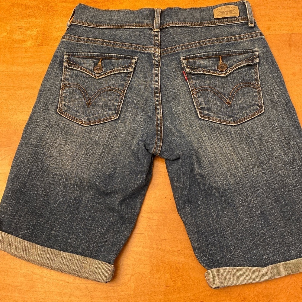 Levi's Dark Blue Denim Women's Shorts - Picture 4 of 8